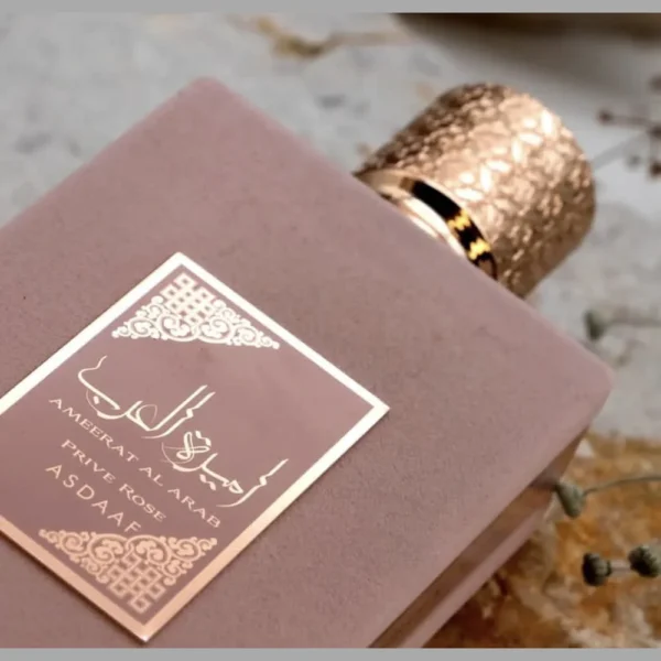 Asdaaf Ameerat Al Arab Prive Rose Eau De Parfum 100ml bottle, close-up