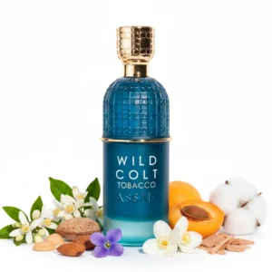 Assaf Wild Colt Tobacco Eau De Parfum 100ml bottle with almonds, apricot and blossoms