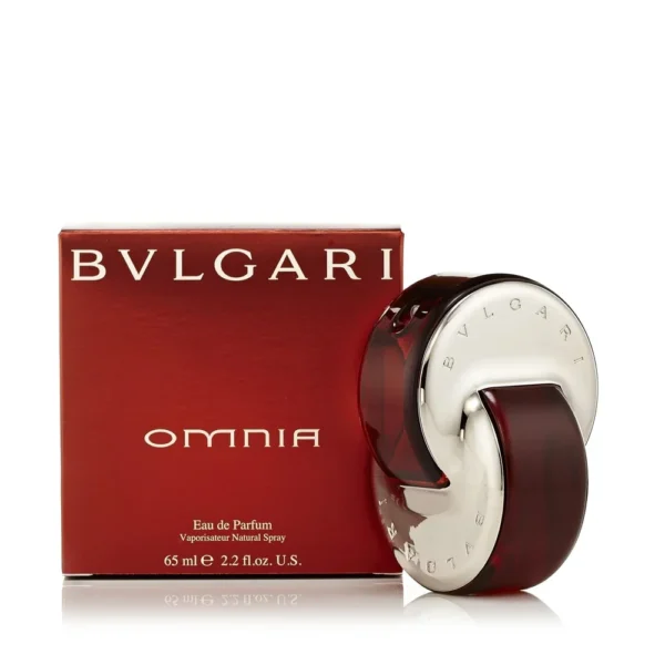 Bvlgari Omnia Eau De Parfum 100ml bottle beside its red box