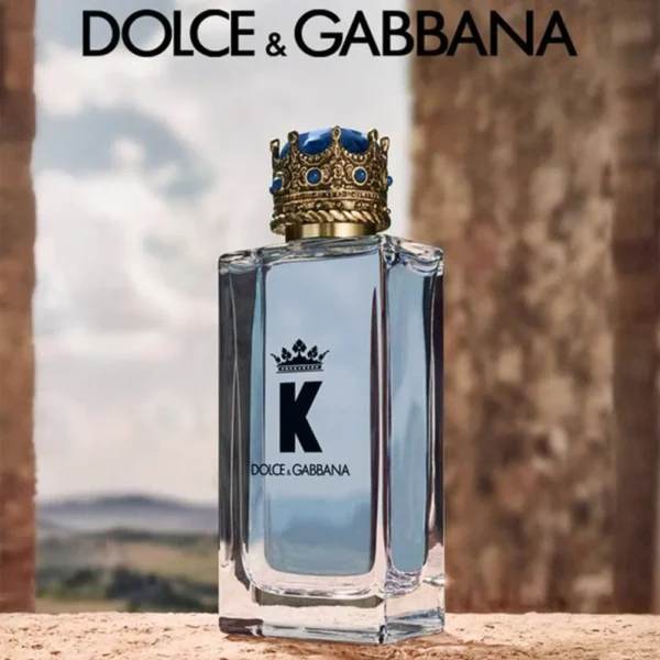 Dolce & Gabbana K By Dolce & Gabbana Eau De Toilette 100ml bottle against a cloudy sky