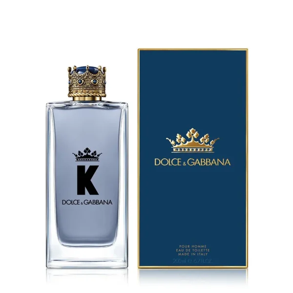 Dolce & Gabbana K By Dolce & Gabbana Eau De Toilette 100ml bottle beside its blue box