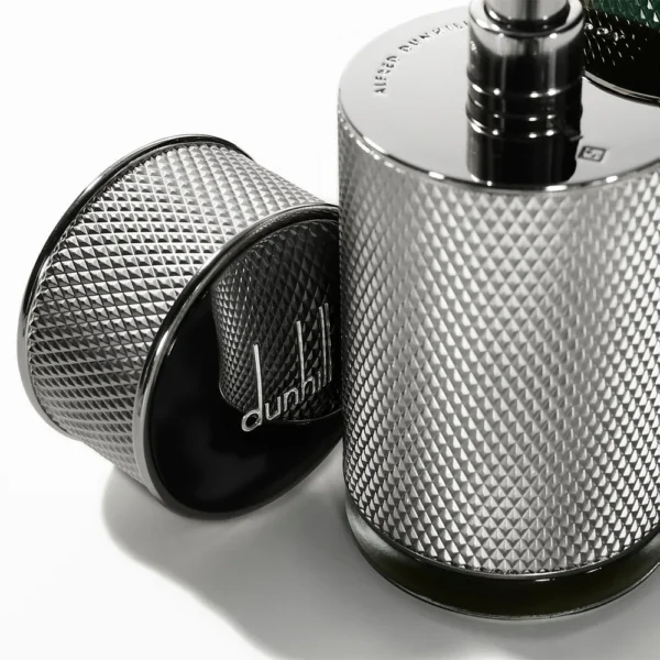 Dunhill Icon Eau De Parfum 100ml bottle and cap, close-up