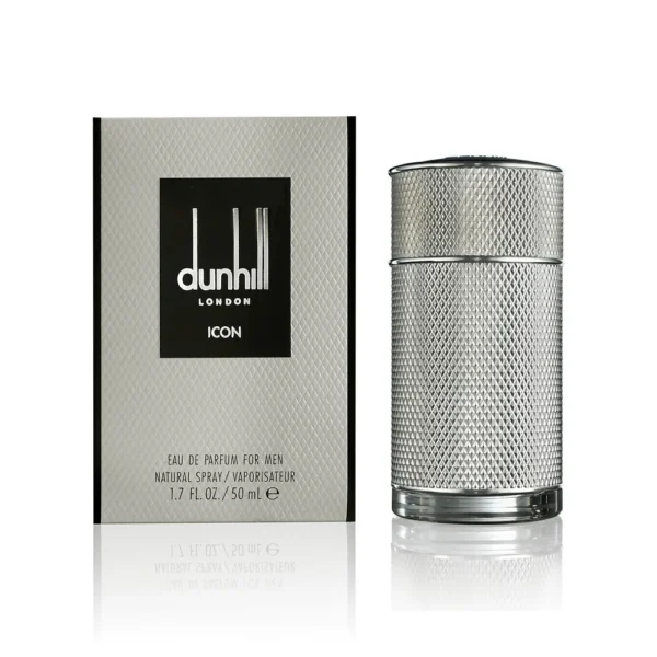 Dunhill Icon Eau De Parfum 100ml bottle beside its box