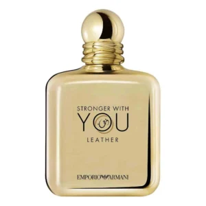 Emporio Armani Stronger With You Leather Eau De Parfum 100ml gold bottle