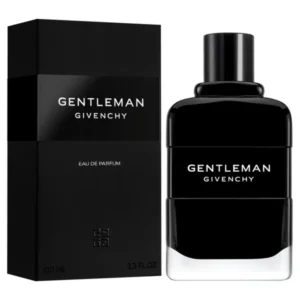 Givenchy Gentleman Eau De Parfum 100ml bottle beside its black box