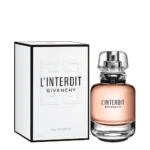 Givenchy L'Interdit Eau De Parfum 100ml bottle beside its box