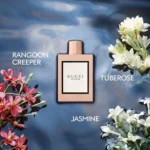 Gucci Bloom Eau De Parfum 100ml bottle with rangoon creeper, tuberose and jasmine