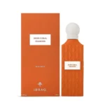 Ibraq Nude Coral Diamond Eau De Parfum 150ml bottle beside its box
