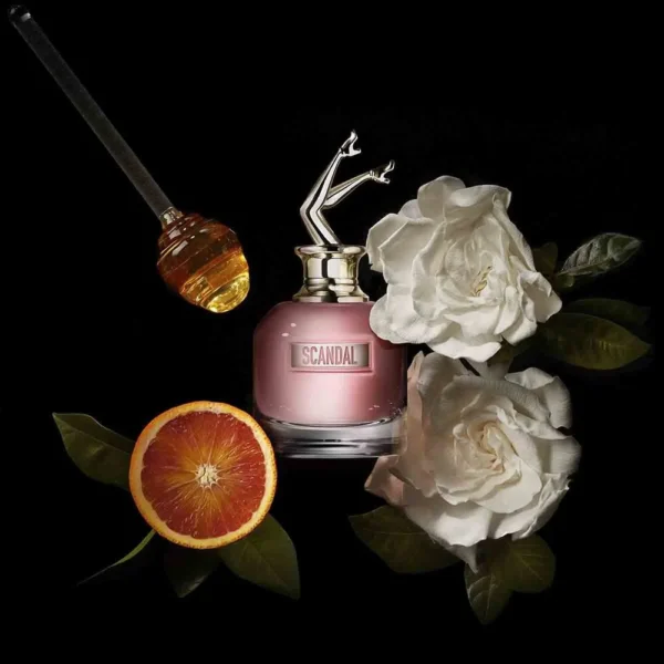 Jean Paul Gaultier Scandal Eau De Parfum 80ml bottle with honey, gardenia and blood orange