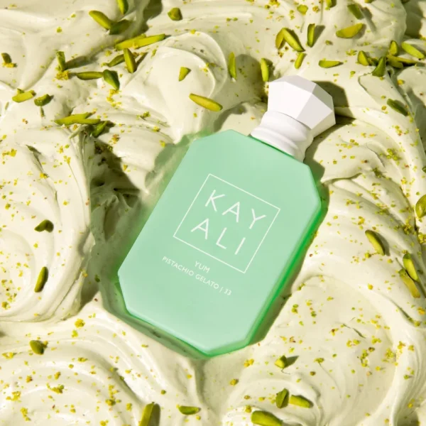 Kayali Yum Pistachio Gelato | 33 Eau De Parfum 100ml bottle on pistachio gelato