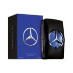 Mercedes-Benz Man Eau De Toilette 100ml bottle beside its blue box