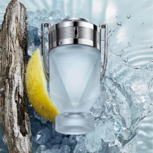 Paco Rabanne Invictus Aqua Eau De Toilette 100ml bottle with lemon, ice and driftwood