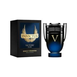 Paco Rabanne Invictus Victory Elixir Eau De Parfum 100ml bottle beside its box
