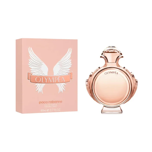 Paco Rabanne Olympea Eau De Parfum 80ml bottle beside its box