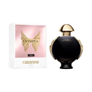 Paco Rabanne Olympea Parfum 80ml bottle beside its box