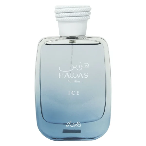 Rasasi Hawas Ice Eau De Parfum 100ml light blue bottle