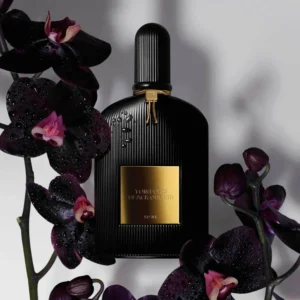 Tom Ford Black Orchid Eau De Parfum 100ml bottle with dark orchids