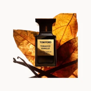 Tom Ford Tobacco Vanille Eau De Parfum 100ml bottle with tobacco leaves and vanilla